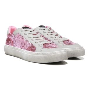 NWOT Sam Edelman Pink Glitter Sneakers
